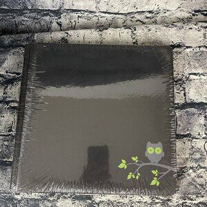 Creative Memories 12x12 Black Owl Design Foiled Strap Hinge Album Coverset
